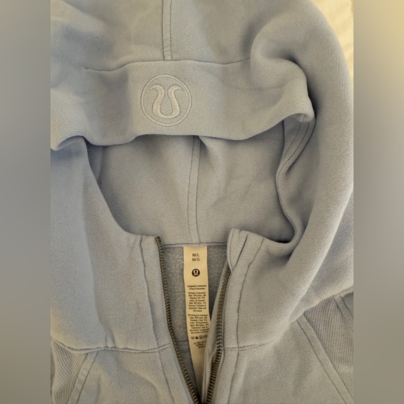 Lululemon Athletica Soft Blue Zip-Up Hoodie M/L - Picture 2 of 4